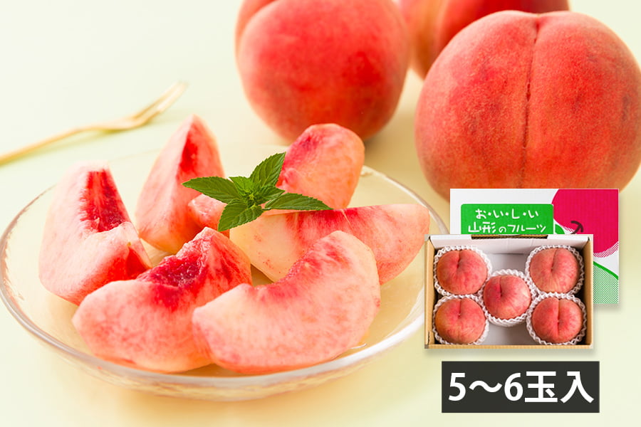 あんも様おまとめ商品。富山，山形 堀さんの白桃 まどか(5〜6玉)[8月中旬]