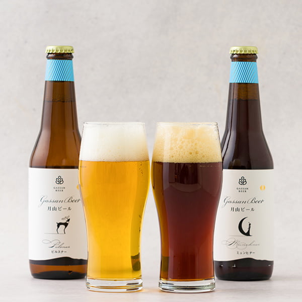 西川町総合開発／月山ビール飲み比べセット(ピルスナー330ml×3、ミュンヒナー330ml×3)[箱入]