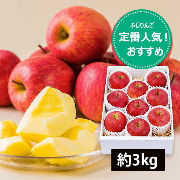 プレミアムふじりんご約3kg(7〜12玉)