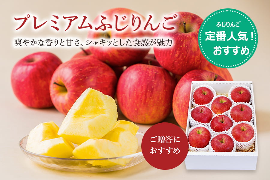 プレミアムふじりんご約3kg(7〜12玉)