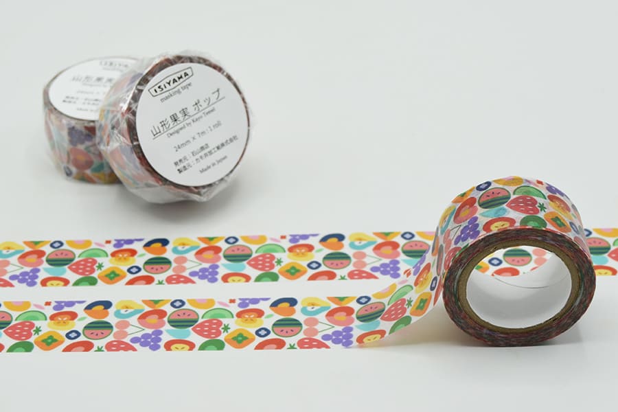 石山商店オリジナルマスキングテープ24mm[山形果物ポップ]