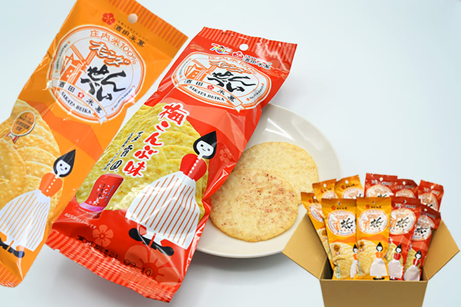 酒田米菓「オランダせんべい プレーン味」小袋入り（2枚×12袋）山形 庄内 酒田 お土産 おみやげ お取り寄せ 特産品 名産品 せんべい せんべい 