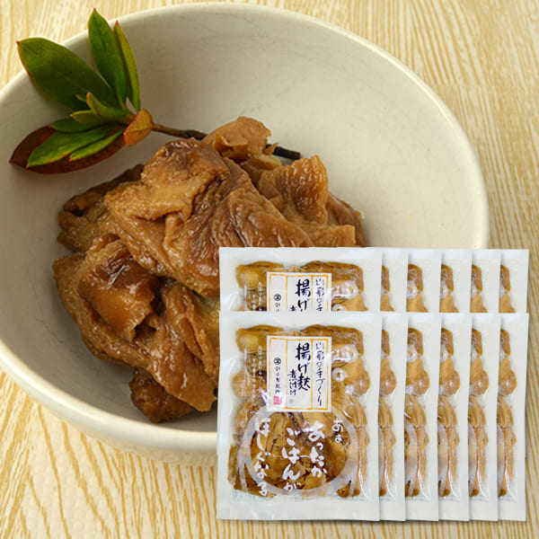 鈴木製麸所／《お徳用》山形の手作り揚げ麩煮付け(160g×12袋)[箱入]
