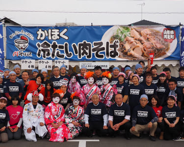 【最上川司プロデュース】かほく冷たい肉そば(親鳥入たれ付・常温2食セット)