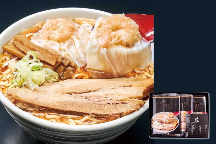   花鳥風月／冷凍海老ワンタンメン3食セット[ギフト箱]