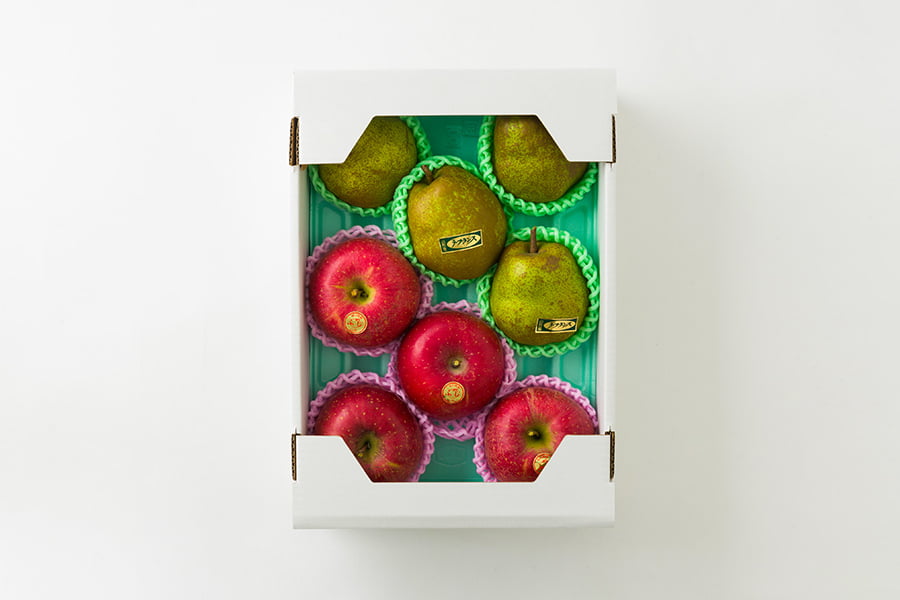 芳醇洋梨ラ・フランスとサンふじりんごのセット