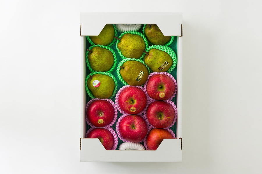 芳醇洋梨ラ・フランスとサンふじりんごのセット