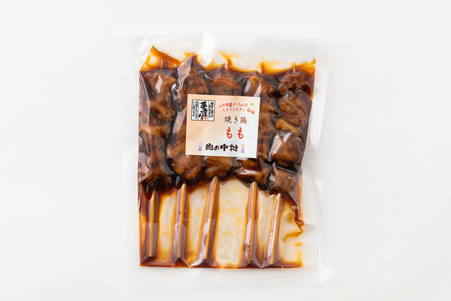 肉の中村／加熱調理済み国産焼き鳥詰合せ15本（もも串・皮串・山形豚バラ串）