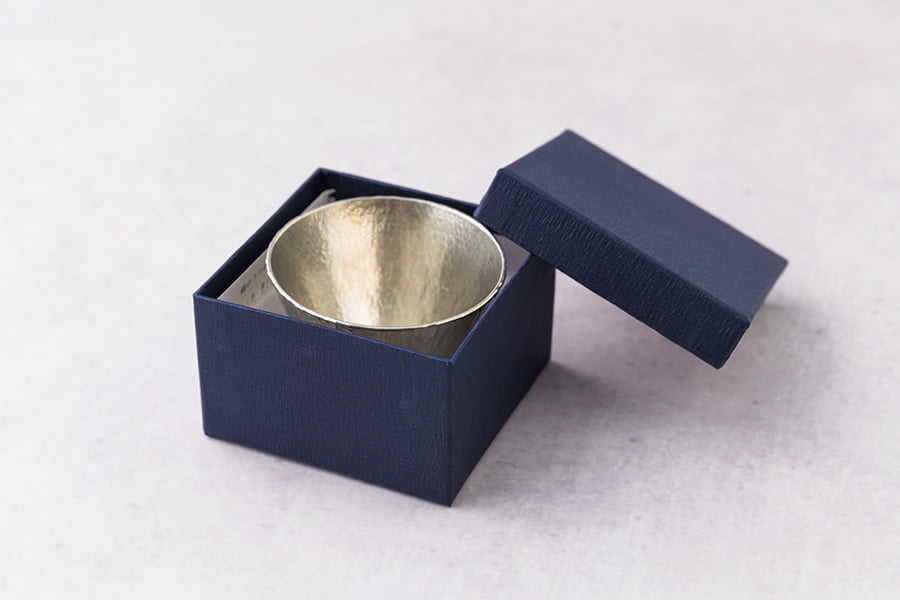 せと藤／あまね金工 錫鎚目お猪口(おちょこ)