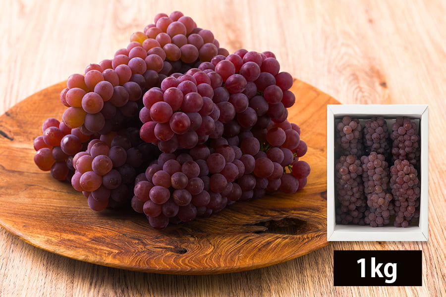 山道農園のぶどう甘美デラウェア1kg(6〜7房前後)