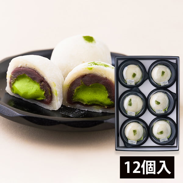 酒田菓匠菊池／抹茶クリーム大福12個入