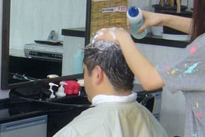 冷やしシャンプー